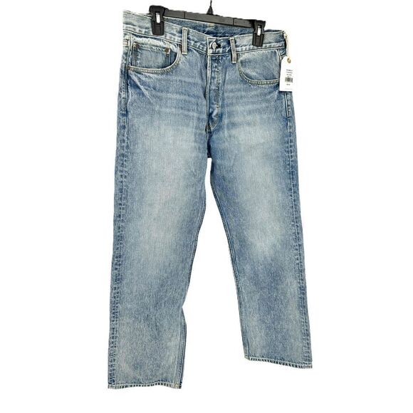 RE/DONE Blue Five Pocket Straight Leg Jeans High Rise Denim 90S LOOSE Sz 32 - Picture 1 of 8